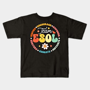 Team Esol Teachers And Students Back To School Squad Kids T-Shirt